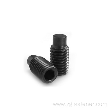 Carbon steel set screws with dog point